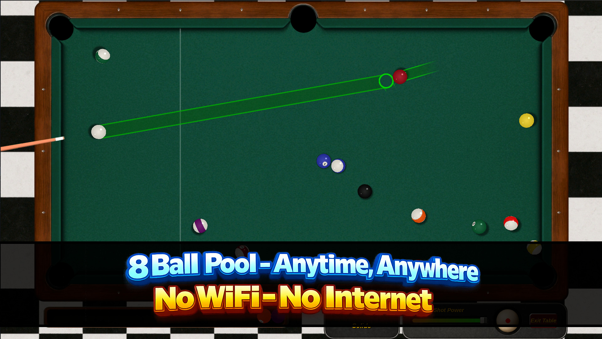 Rack'Em Up 8 Ball Pool — aiming a shot