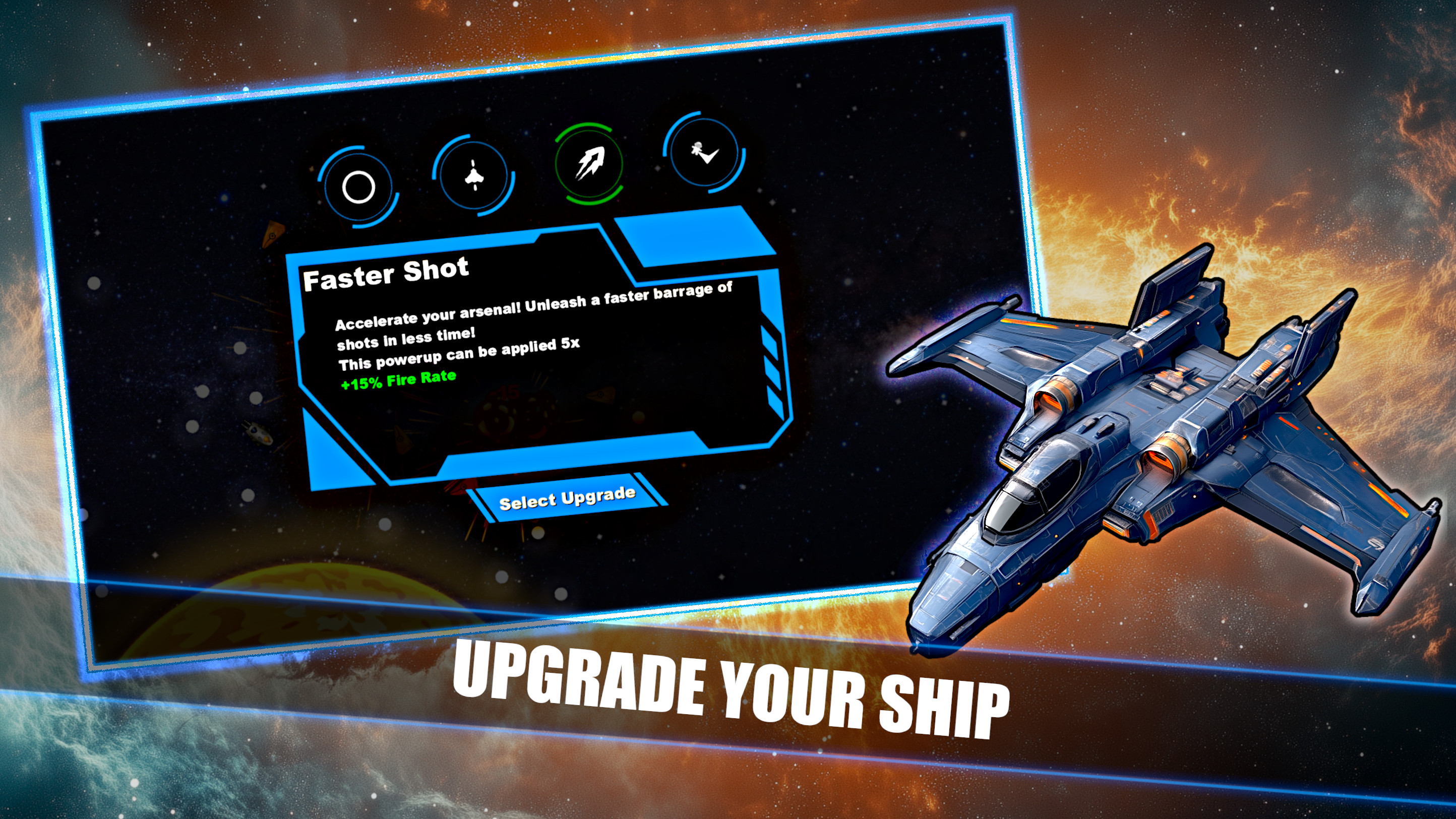 Hyperspace: Quantum Fracture — roguelike upgrade selection